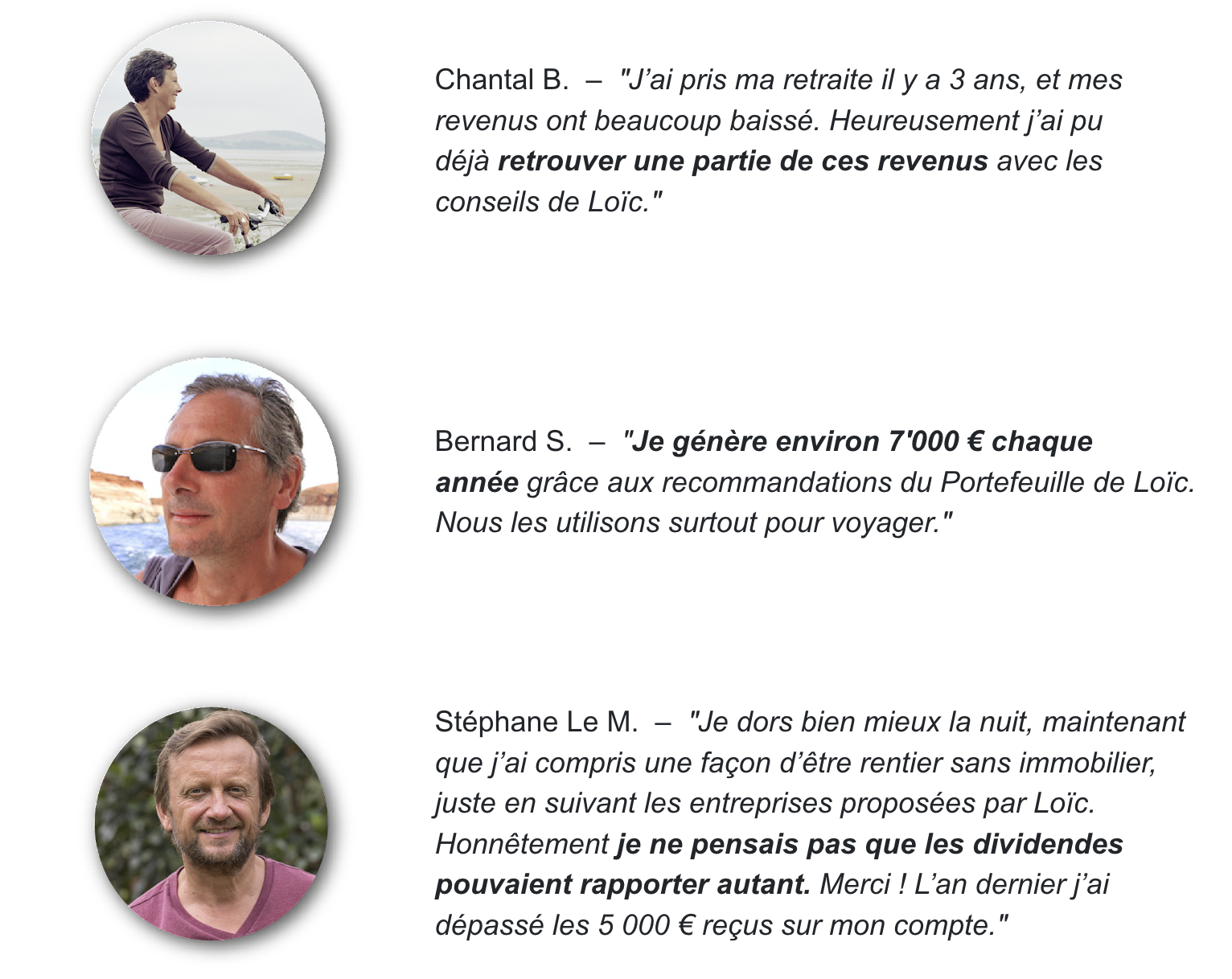témoignages clients